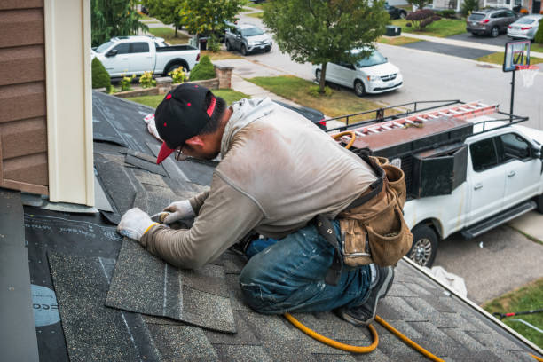 Professional Roofing technician working in Sublime, TX